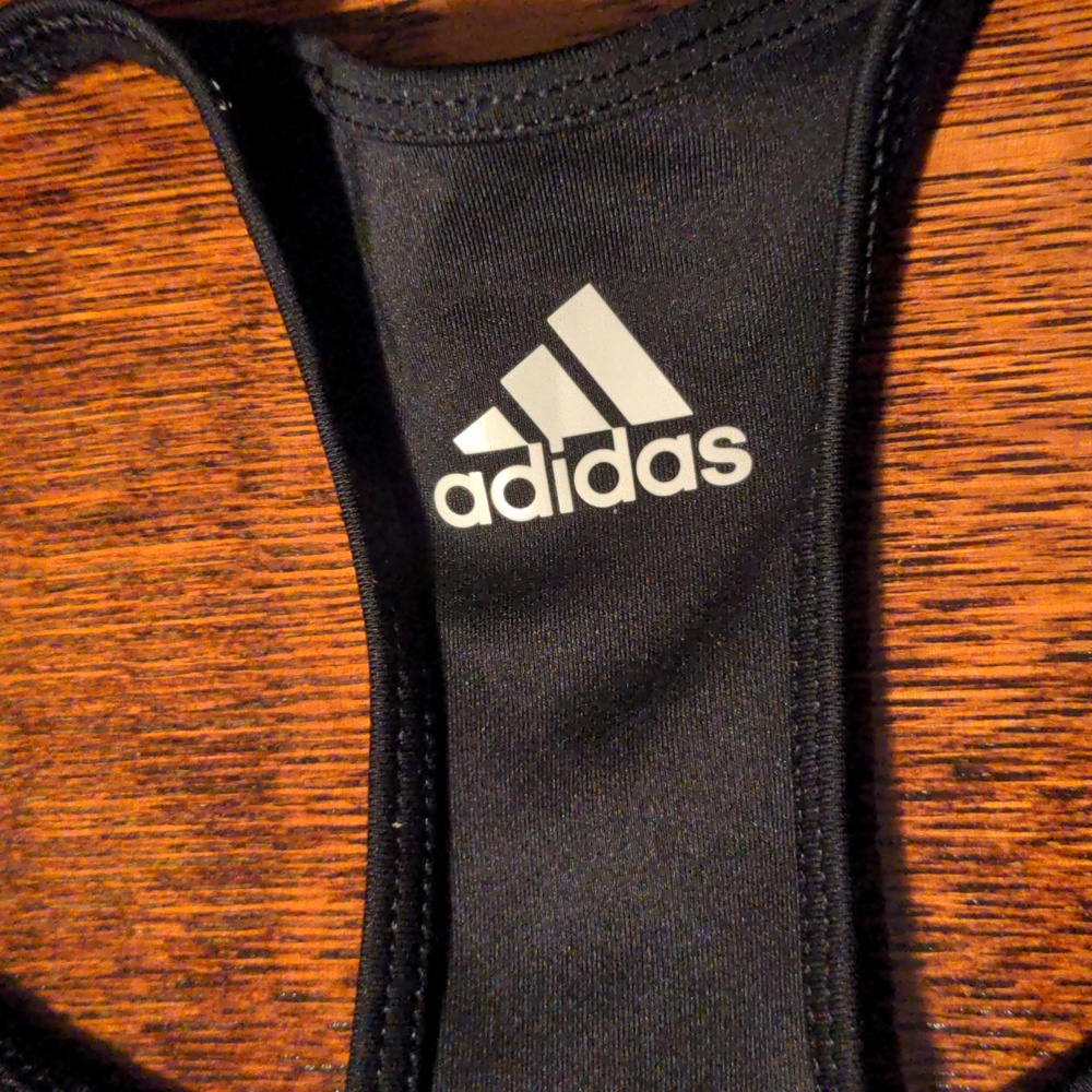 NWOT! Adidas Logo Climatech Black Sports Bra Size S - Picture 7 of 15